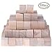 CoscosX 100 Pcs Natural Wood Blocks Unfinished Wooden Cubes for Crafts DIY Supplies