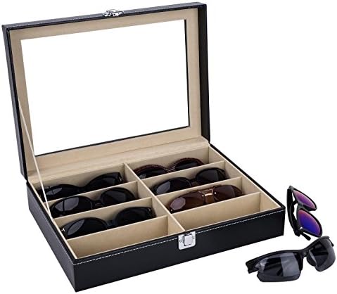 AUTOARK Leather 8 Piece Eyeglasses Storage