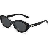 SOJOS Trendy Oval Polarized Sunglasses for Women Retro Small Cat Eye Sun Glasses 90s Shades SJ2322