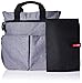 Skip Hop Messenger Diaper Bag with Matching Changing Pad, Duo Signature, Heather Grey