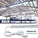 JESLED 8FT LED Shop Light Fixture, 72W 7200LM, 5000K Daylight White, Frosted Cover, 8 Foot T8 LED Tube Light Fixtures for Garage Warehouse Basement, Workshop, High Output, Plug and Play (6-Pack)