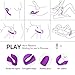 Remote Control Strapless Strap on Dildo Dual Vibrators, 9 Speed Rechargeable G-Spot Massager, Silicone Double Ended Dildos Sex Toys for Lesbian Women Couples (Purple)