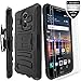 IDEA LINE LG K20 Plus Case/LG K20 V Case/LG Harmony Case/LG K20 Case/LG Grace Case with Screen Protector, Armor Shock Proof Dual Layer Combo Holster Kickstand Belt Clip - Black