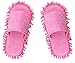Microfiber Slippers Women's House Slippers Floor Cleaning Mop Floor Dust Cleaning Tool Ladies Slippers (Pink)