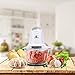 POSAME Food Chopper 4 Cup Glass Bowl, One Touch Multipurpose Electric Food Processor Mincer, White