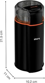 KRUPS Silent Vortex Grinder GX3328G0 One Touch Quiet Grinding 12 Cups view 6
