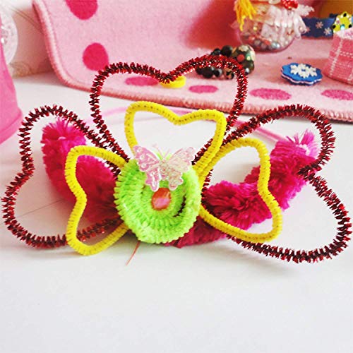 Acerich 500 Pcs Pipe Cleaners Colored Chenille Stems for DIY Art Crafts (6 mm x 12 Inch)