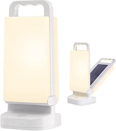 Lepwings Solar Camping Lantern 6000mAh USB-C Rechargeable 80H IPX4 Dim, 1 Pack