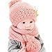 Baby Hood Scarf, Misaky Winter Baby Kids Girls Boys Warm Woolen Coif Caps Hats (Pink)