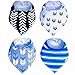 American Kiddo Baby Bandana Drool Bibs for Boys 100% Waterproof Organic Cotton With Snaps and Back Pocket (4-Pack) for Drooling and Teething Babies and Toddlers - 