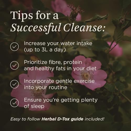 Wild Rose Herbal D-tox Kit – 12 Day Cleanse Program – Detox Cleanse for Colon, Gut Health, Constipation Relief for Adults