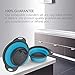 Collapsible Colander, 2 Collapsible Set, Learja Food-Grade Silicone kitchen Strainer Space-Saver Folding Strainer Colander, Sizes 8 inches - 2 Quart, and 9.5 inches - 3 quart. (Blue)