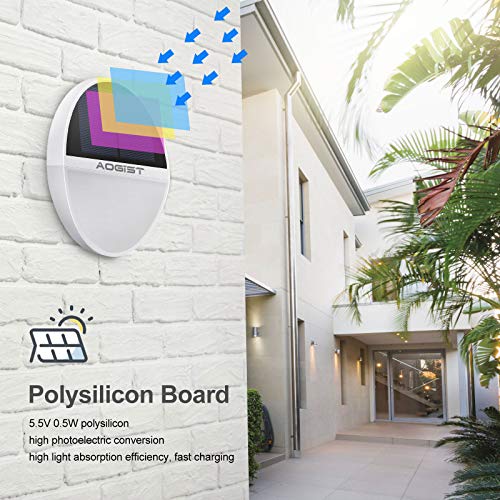 Aogist 2 Pack Solar Wall Lights 48 LEDs Outdoor Motion Sensor Lights IP65 Waterproof Durable Solar Powered Wall Lights Outdoor Security Lights with Motion Sensor for Garage Yard Patio Garden Pathway