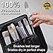 Pro Traveling Makeup Bag - Travel cosmetic bag for women |Includes 11 BONUSES Makeup Must Haves for your Make up kit : 1 Silicone Brush Cleaner, 1 Blender Sponge, 9 Brush Guards Makeup