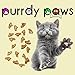 Purrdy Paws 40 Pack Soft Nail Caps for Cat Claws Gold Holographic Glitter Large