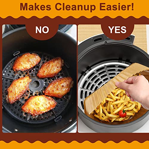 Air Fryer Paper Liners Disposable 100 Pcs 6.3 inch Round Air Fryer