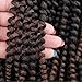 4Pcs Spring Twist 8 inches Ombre Fluffy Spring Twist Crochet Braiding Hair Bomb Twist Crochet Synthetic Hair Extension #T1B/30