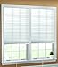 Luxr Blinds Pleated Fabric Shades with Pull Cord Operation: Easy Installation Light Filtering Temporary Shades- White, 48