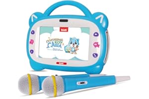 BIIDI 7-inch Kids Tablet with 32 GB ROM for Kids 3-12 Years Old, Educational Tablet for Kids with Cartoons and Karaoke (Blue)