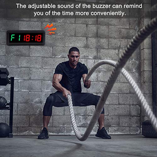 N/ A 1.5 Inch 6 Digitale Led Interval Timer Stopwatch Countdown Klok voor Gym Fitness Thuis (Groen/Rood) - Image 7