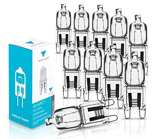 Triangle Bulbs T10077-10 (10 pack) - Q40/G9/CL/120V, 40 Watt, T4 JD Type, 120 Volt, Clear, G9 Bi-pin Base, Halogen Light Bulb, 10 Pack - Thumbnail 2