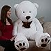 YESBEARS 5 Foot Giant Teddy Bear Cream White (Love Pillow Included)