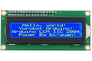1602 LCD Display Module with IIC/I2C Serial Interface Adapter, 16X2 Character Serial Blue Backlight LCD Screen Module Board
