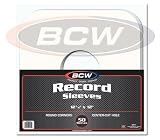 (50) BCW Brand 12" Record White Paper Inner Sleeves