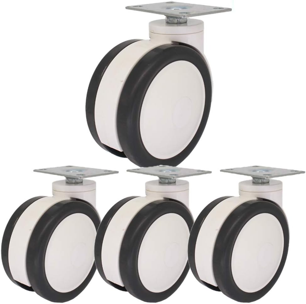 JL 4X Medical Casters/Castor,4/5in Swivel Caster/Brake Caster,PU/Nylon Solid Core Silent Caster,Single Wheel Load 60/80KG,for Medical Equipment,Beauty Bed/A / 125mm