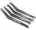 Treal Aluminum Upper Suspension Link Rod Linkage Arm for 1/10 Axial Wraith Black -4pcs Set