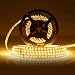 LEDMO LED Strip Light Non-Waterproof SMD2835 600LEDs 3000K 16.4Ft DC12V 15LM/LED 3 Times Brightness Than SMD 3528 LED Light Strip LED Ribbon for Kicthen Bedroom and Sitting Room Warm White