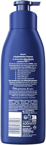 NIVEA Lait Crème Nourrissant 48h Body Milk 400ml Dry Very Dry Skin Almond Oil view 3