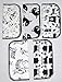 1 Ply Printed Flannel Washable Black and White Animal Set Napkins 8x8 inches 5 Pack - Little Wipes (R) Flannel