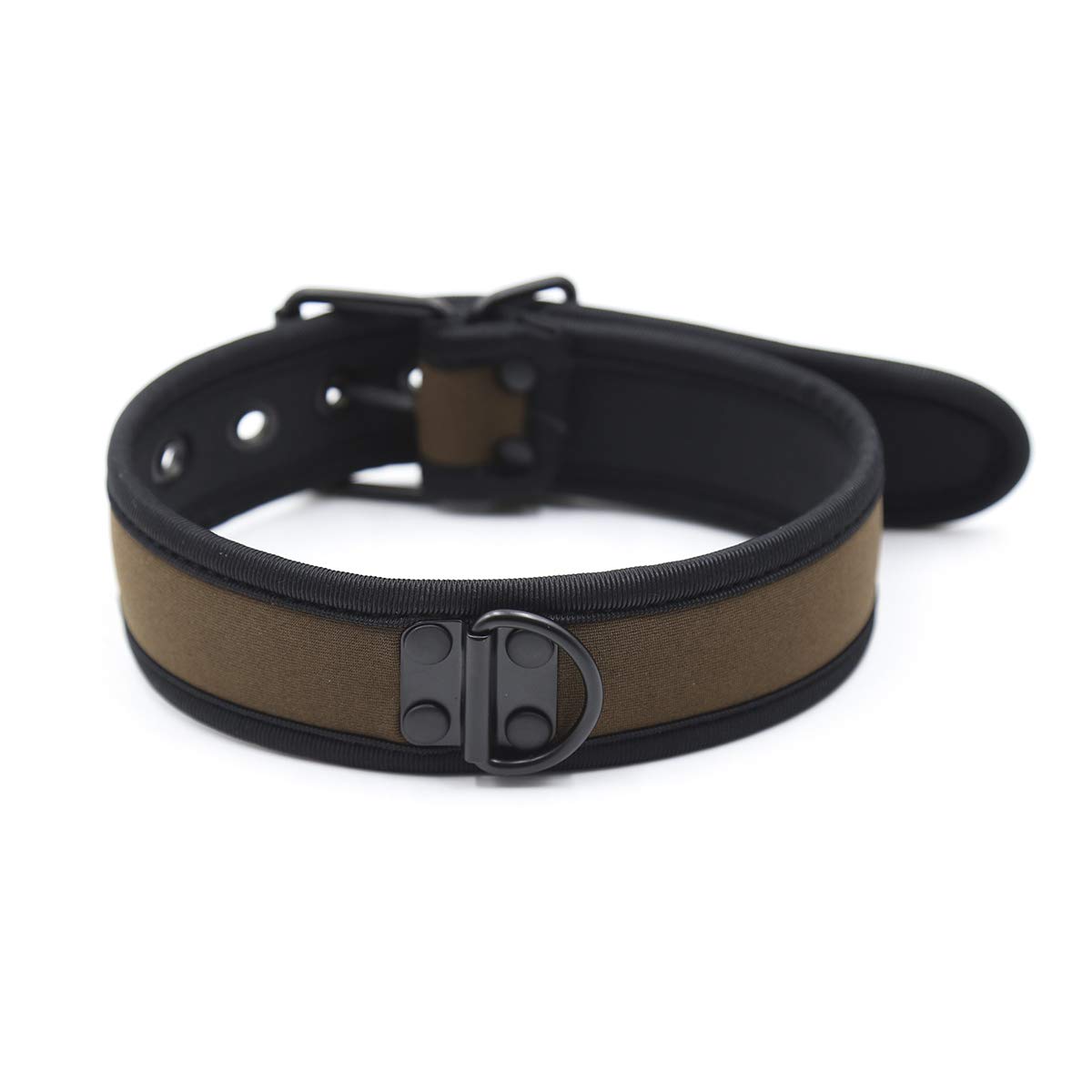 Neoprene Puppy Custom Choker Collar for Men Women (Brown)