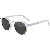 ZENOTTIC Polarized Sunglasses Mens Womens : Round Retro Small Sunglasses - Unisex Trendy Shades UV400 Protection