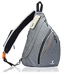 ChampStuff Small Canvas Sling Bag for Men and Women, Waterproof, Comfortable Single Strap, Wear Crossbody
