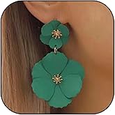 Flower Earrings for Women Boho Layered Dainty Statement Drop Summer Beach Floral Dress Vacation 2026 Fashion Jewelry