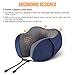 MOICO Travel Pillow 100% Pure Memory Foam，360-Degree Head Support Neck & Cervical Pillows，Machine Washable，Airplane Car Flight Neck Pillow Kit with 3D Sleep Mask, Earplugs, and Luxury Bag (Blue)