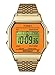 Timex Unisex Digital Watch | Retro Orange Case Gold-Tone Band | TW2P65100