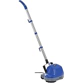 Global Industrial Mini Floor Scrubber With Floor Pads, 11" Cleaning Path | Dual Nylon Scrub Brushes, Cleans &amp; Polishes Tile, Wood, Marble and other Hard Floors