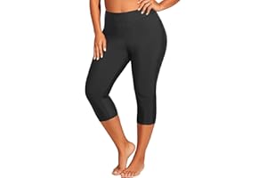 Pinup Fashion Swim Pants Women - Swimming Capris High Waisted Swimsuit Leggings UV Swimwear Tights