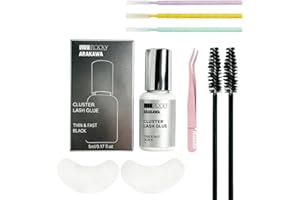 Lash Cluster Glue Eyelash Black Sensitive Fast Drying Waterproof Lashes-Glue Individual Long Lasting DIY Lashes Extension Str