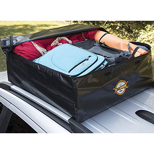 Adakiit Car Roof Cargo Carriers,Water Resistant Soft Rooftop Travel Cargo Bag Box Storage Luggage,Best for Road Traveling, Universal Roof Bag for Cars, Vans, SUVs(15 Cubic Feet) - Thumbnail 2
