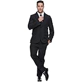 EraSpooky Mens Suits for Party Solid Color Leisure Suit Include Jacket Pants Tie