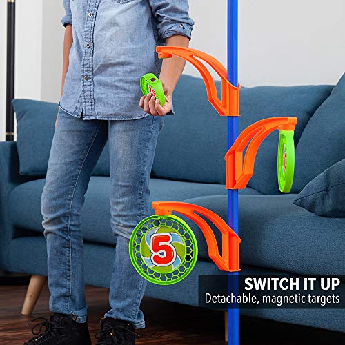 Sport Squad Bullseye Bash Magnetic Target Practice Game - Perfect Nerf Target for Shooting Practice - Includes Bow and Arrow for Kids and Flying Discs - Archery Toy Set for Boys and Girls - Thumbnail 3