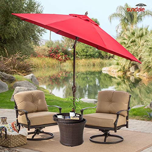 Sundale Outdoor Small Patio Side Table with Storage 20 Inch Patio