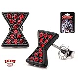 Marvel Comics Black Widow Logo Stud Earrings Women's Stainless Steel
