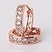 GULICX Jewelry Rose Gold Tone Hollow Clear CZ Zircon Fit Gorgeous Hoop Earring for girl