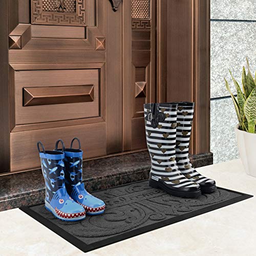 image for Mibao Low Profile Shoe Scraper Doormat Indoor Outdoor Floor Mat Entran