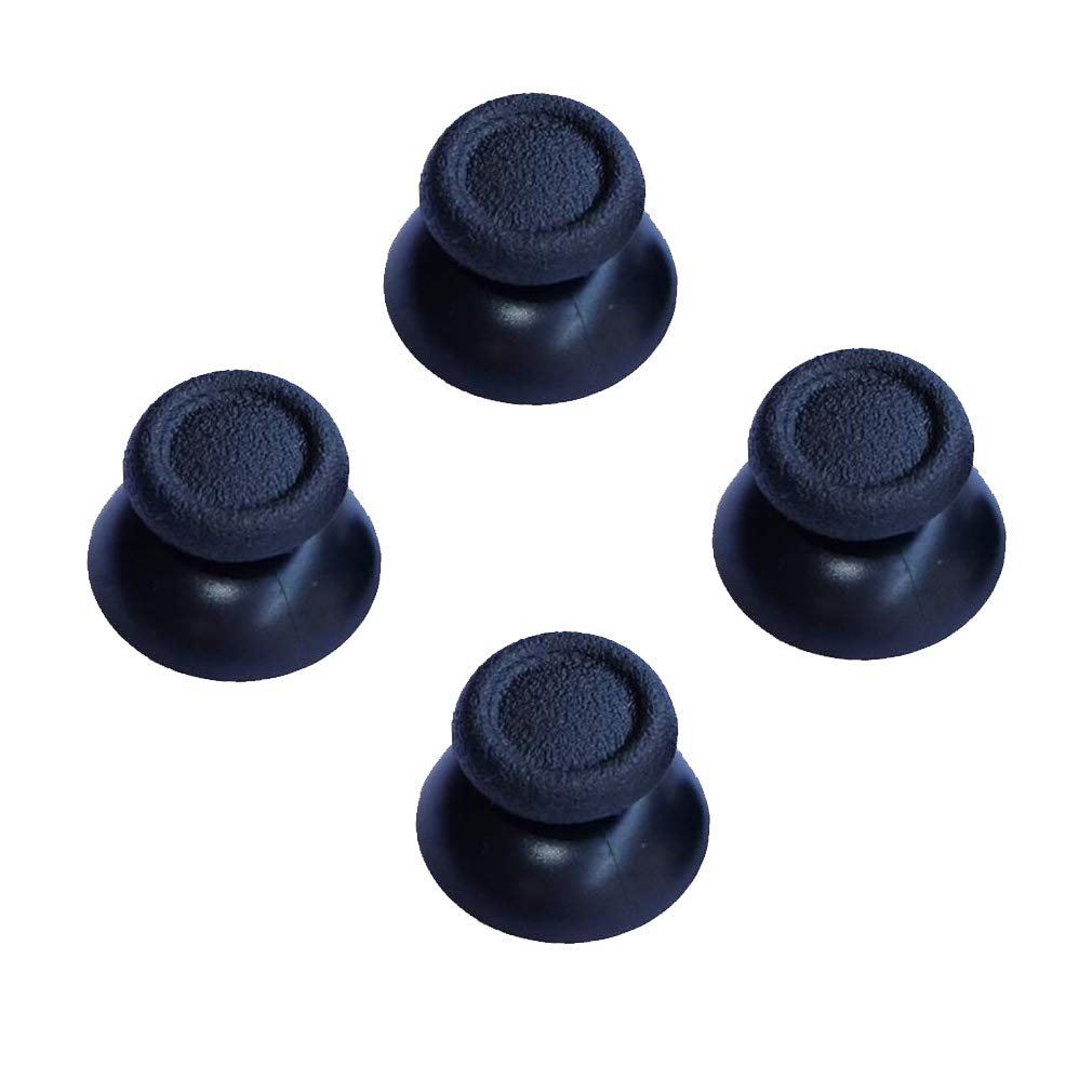 Photo 1 of 2 Pairs Thumbsticks Analog Thumb Sticks for Sony Playstation Dual Shock 4 PS4 Controller (Black)